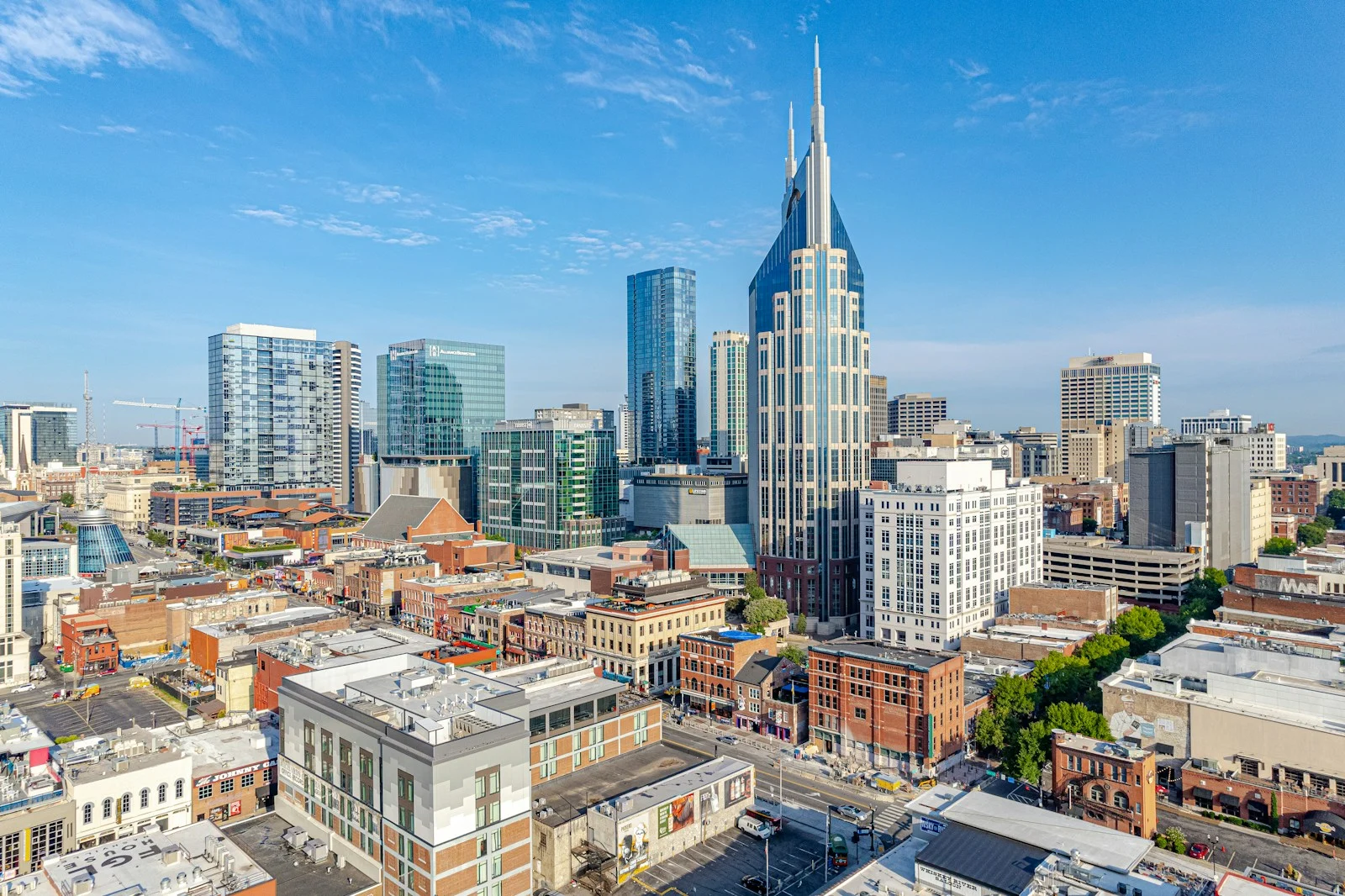 Downtown Nashville Tennessee skyline with AT&T Building